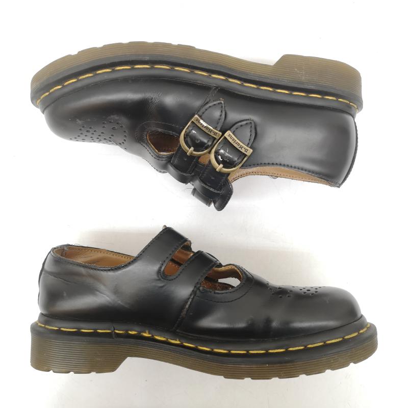ドクターマーチン Dr.Martens ブーツ 一般 MARY JANE メリージェーン レザーシューズ 12916 ストラップ メダリオン UK：4 黒 / ブラック / black レディース USED 古着 中古 50162659