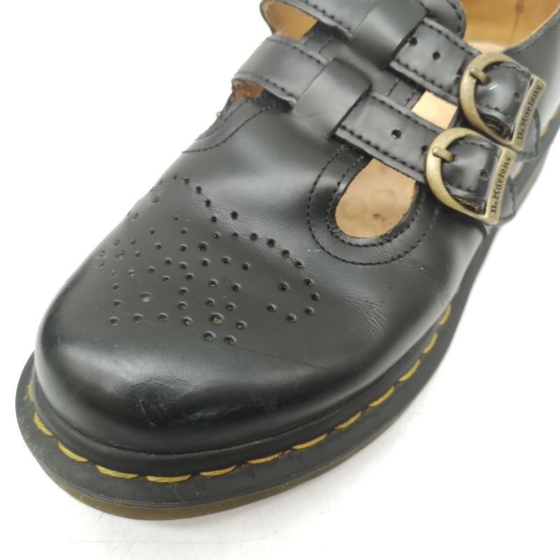 ドクターマーチン Dr.Martens ブーツ 一般 MARY JANE メリージェーン レザーシューズ 12916 ストラップ メダリオン UK：4 黒 / ブラック / black レディース USED 古着 中古 50162659