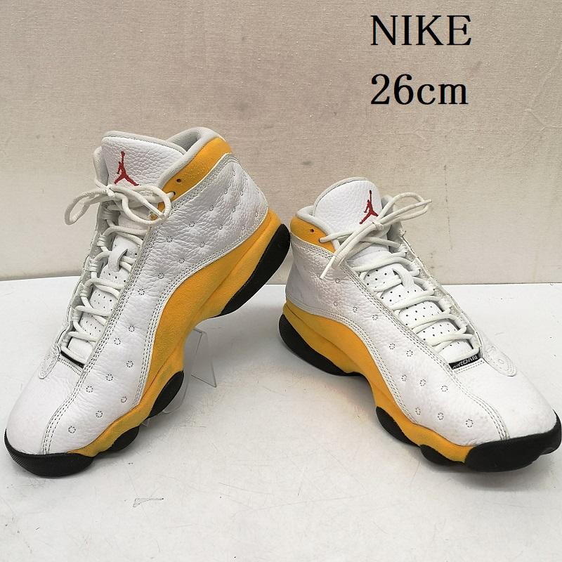 ナイキ NIKE スニーカー スニーカー AIR JORDAN 13 Del Sol 414571 167 エアジョーダン デルソル スニーカー 26.0cm 白 / ホワイト / white X 黄 / イエロー / yellow メンズ USED 古着 中古 50162663