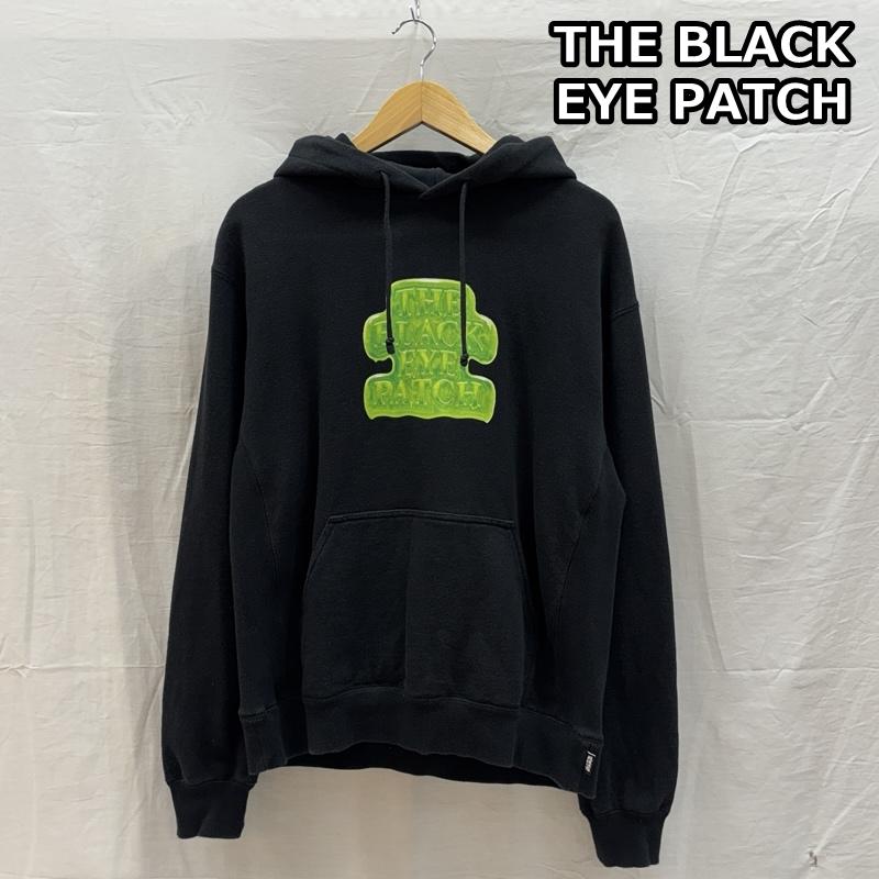 ブラックアイパッチ BlackEyePatch パーカー 長袖 取扱注意 ロゴ 刺繍 プリント サイドリブ プルオーバー フーディ パーカー S 黒 / ブラック / black メンズ USED 古着 中古 50162664