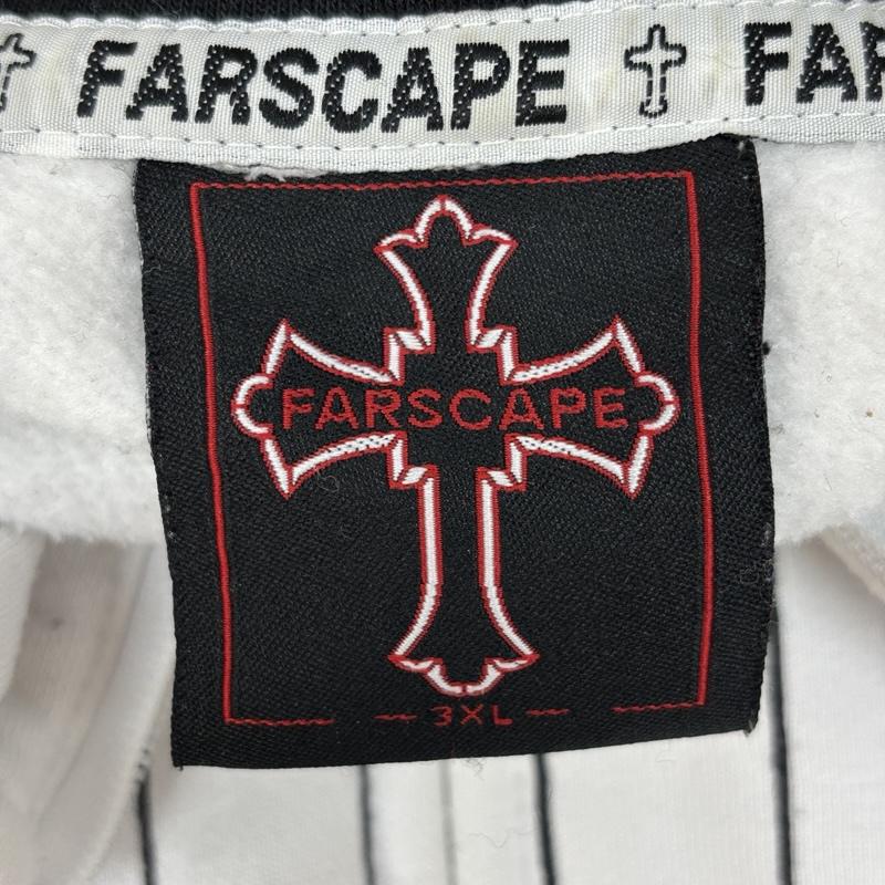 古着 USED パーカー 長袖 FARSCAPE ロゴ 刺繍 ストライプ ジップアップ スウェット パーカー ビッグサイズ - メンズ USED 古着 中古 50162665