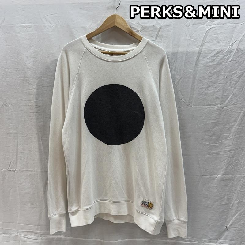 古着 USED トレーナー 長袖 PERKS＆MINI ラグランスリーブ スウェット トレーナー 長袖 L 白 / ホワイト / white メンズ USED 古着 中古 50162668