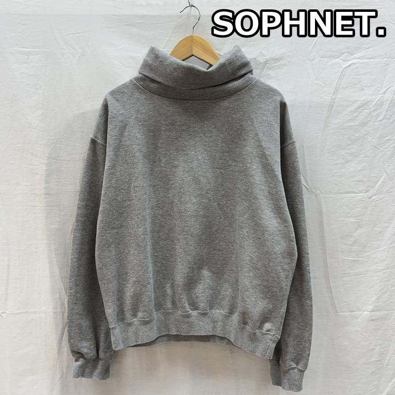 ソフネット SOPHNET. トレーナー 長袖 SOPH-212025 テックニット ワイド タートルネック プルオーバー トレーナー S 灰 / グレー / gray メンズ USED 古着 中古 50162669