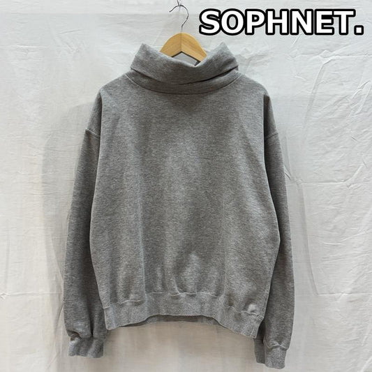 ソフネット SOPHNET. トレーナー 長袖 SOPH-212025 テックニット ワイド タートルネック プルオーバー トレーナー S 灰 / グレー / gray メンズ USED 古着 中古 50162669