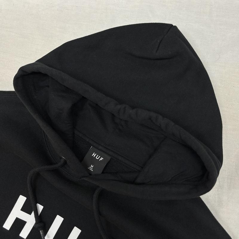 ハフ HUF パーカー 長袖 ロゴ プリント プルオーバー フーディ スウェット パーカー M 黒 / ブラック / black メンズ USED 古着 中古 50162670
