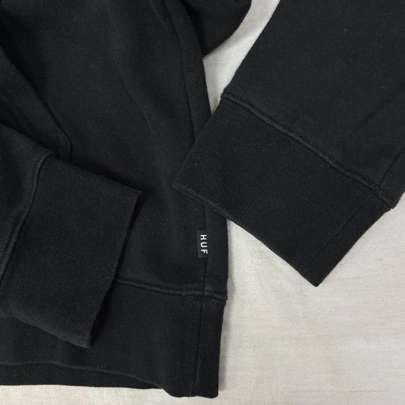 ハフ HUF パーカー 長袖 ロゴ プリント プルオーバー フーディ スウェット パーカー M 黒 / ブラック / black メンズ USED 古着 中古 50162670