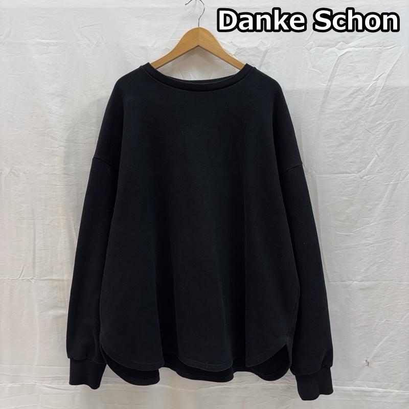 ダンケシェーン DANKE SCHON トレーナー 長袖 オーバーサイズ クルーネック スウェット トレーナー 裏起毛 FREE 黒 / ブラック / black メンズ USED 古着 中古 50162671