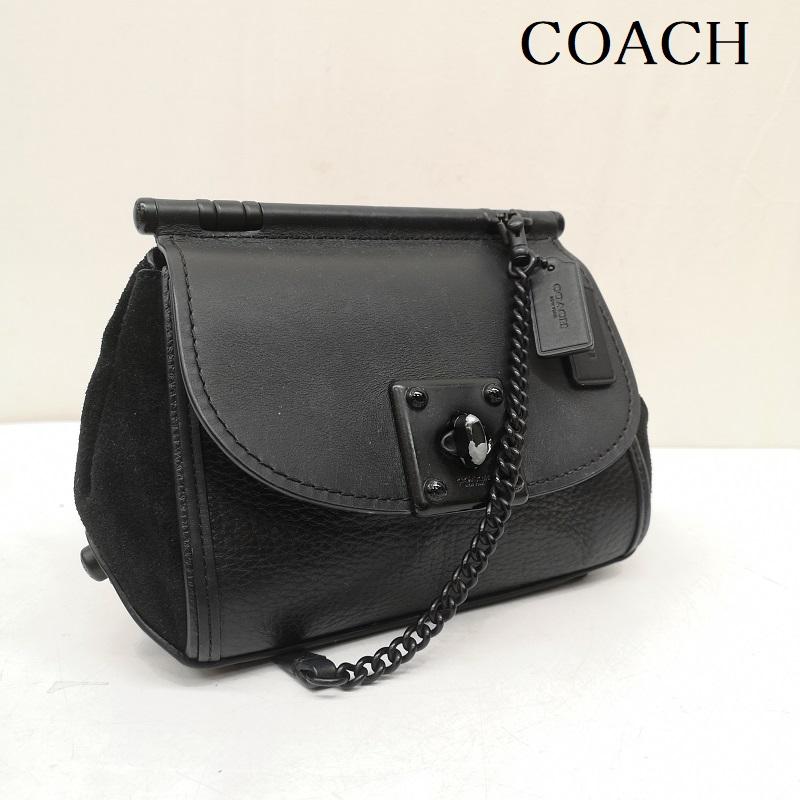 コーチ COACH ショルダーバッグ ショルダーバッグ ドリフター ショルダー 2WAY クラッチ バッグ 59048 チェーンバッグ - 黒 / ブラック / black レディース USED 古着 中古 50162681