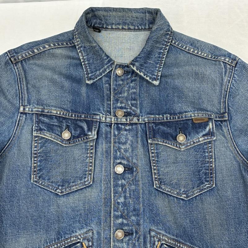 トム フォード TOM FORD ジャケット、上着 ジャンパー、ブルゾン 18ss ICON DENIM JACKET サイドベルト ウォッシュ ヴィンテージ 加工 デニムジャケット TFD111 M メンズ USED 古着 中古 50162689