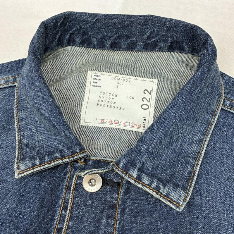 サカイ Sacai ジャケット、上着 ジャンパー、ブルゾン 21AW Denim × MA-1 Jacket デニム ナイロン ドッキング 再構築 フライトジャケット SCM-022 2 メンズ USED 古着 中古 50162690