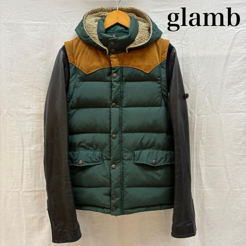 グラム glamb ジャケット、上着 ダウンジャケット VOX DOWN JACKET 3WAY 袖レザー ナイロン ダウン ジャケット ベスト 2 メンズ USED 古着 中古 50162693