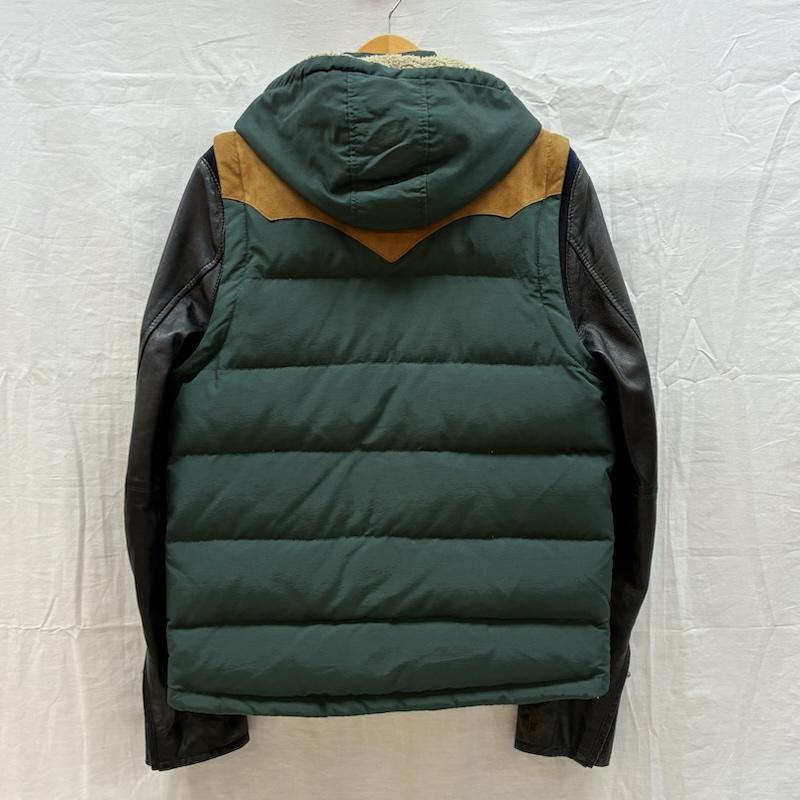 グラム glamb ジャケット、上着 ダウンジャケット VOX DOWN JACKET 3WAY 袖レザー ナイロン ダウン ジャケット ベスト 2 メンズ USED 古着 中古 50162693