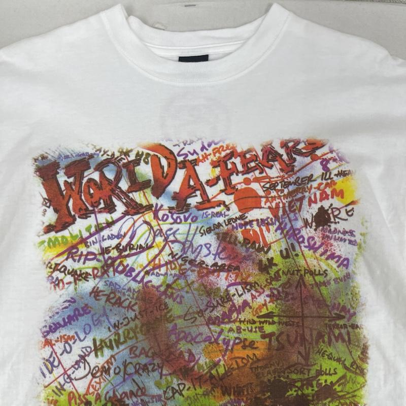 ステューシー STUSSY Tシャツ 半袖 STUSSY CUSTOMADE 00s WORLD A FEARS グラフィック Tシャツ 白 / ホワイト / white メンズ USED 古着 中古 50162720