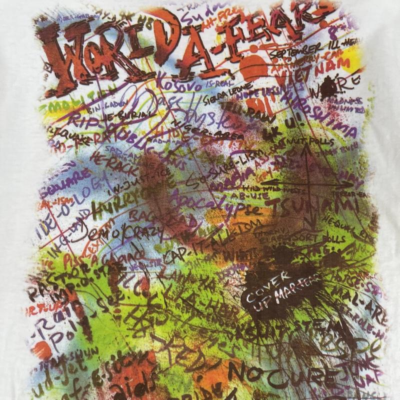 ステューシー STUSSY Tシャツ 半袖 STUSSY CUSTOMADE 00s WORLD A FEARS グラフィック Tシャツ 白 / ホワイト / white メンズ USED 古着 中古 50162720