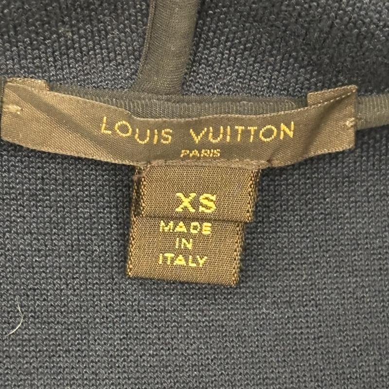 ルイヴィトン LOUIS VUITTON ジャケット、上着 ジャンパー、ブルゾン FDVB06QTS ボンディング パテント フラワープリント ジップアップ パーカー XS 紺 / ネイビー / navy X 黒 / ブラック / black レディース USED 古着 中古 50162724