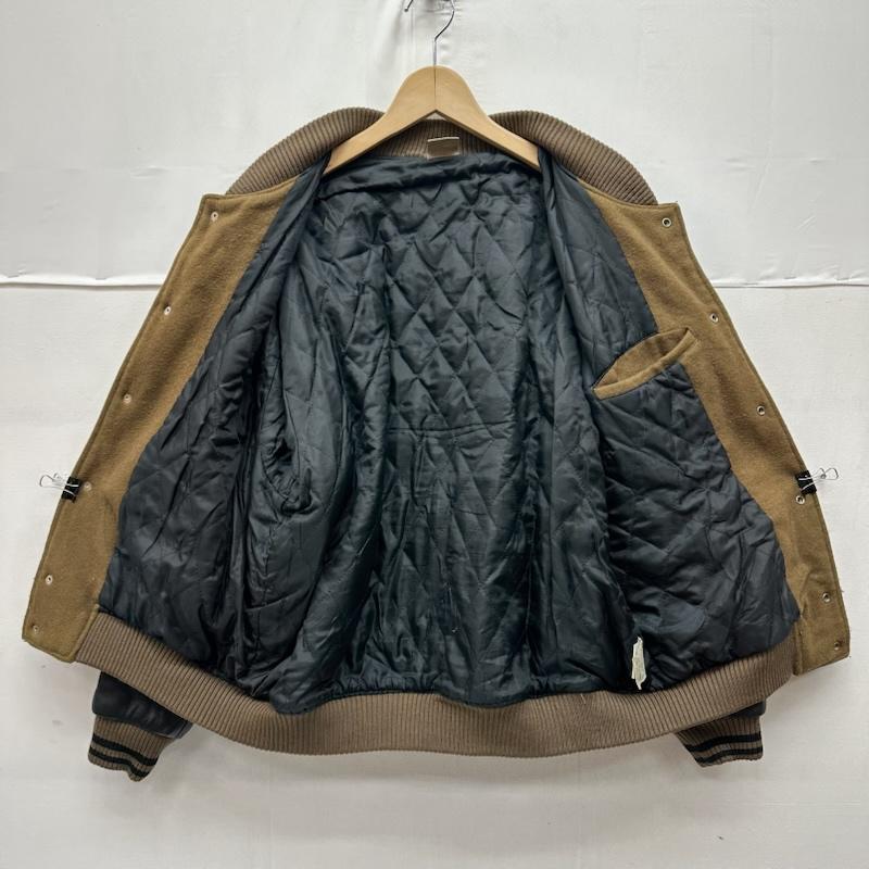 アディダス adidas ジャケット、上着 ジャンパー、ブルゾン 80s デサント製 袖 レザー スタジャン L 茶 / ブラウン / brown X 黒 / ブラック / black メンズ USED 古着 中古 50162725