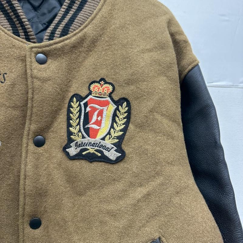 アディダス adidas ジャケット、上着 ジャンパー、ブルゾン 80s デサント製 袖 レザー スタジャン L 茶 / ブラウン / brown X 黒 / ブラック / black メンズ USED 古着 中古 50162725