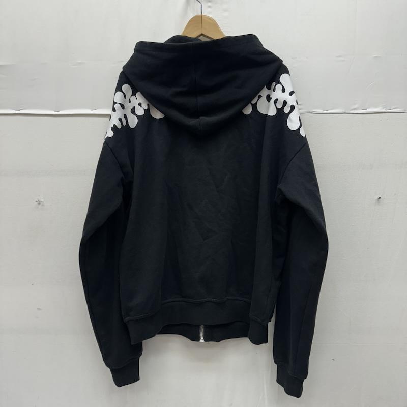 古着 USED パーカー 長袖 Loncino UNEUNE プリント ジップ パーカー L 黒 / ブラック / black メンズ USED 古着 中古 50162731