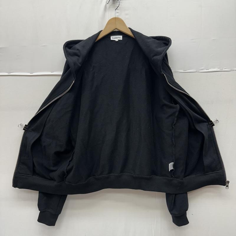 古着 USED パーカー 長袖 Loncino UNEUNE プリント ジップ パーカー L 黒 / ブラック / black メンズ USED 古着 中古 50162731