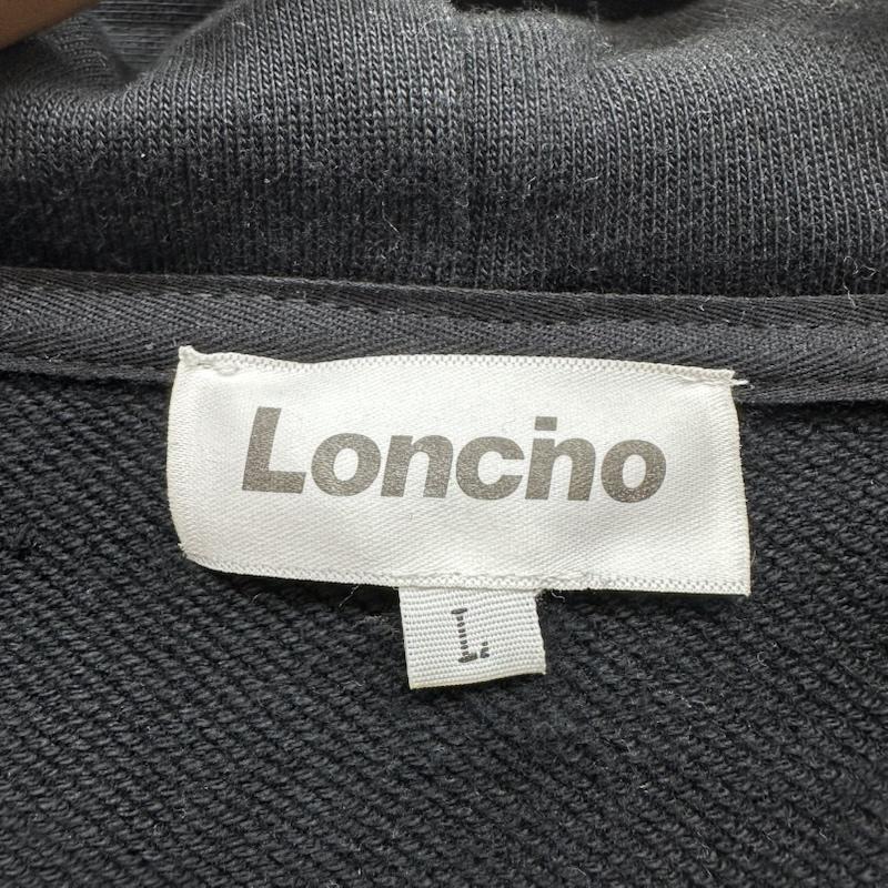 古着 USED パーカー 長袖 Loncino UNEUNE プリント ジップ パーカー L 黒 / ブラック / black メンズ USED 古着 中古 50162731