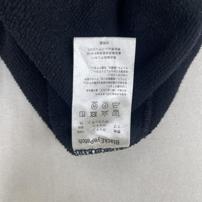 ブラックアイパッチ BlackEyePatch パーカー 長袖 取扱注意 センターロゴ 警告ラベル プルオーバー パーカー フーディー L 黒 / ブラック / black メンズ USED 古着 中古 50162733