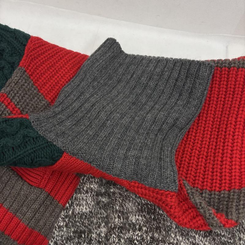 カラー kolor ニット、セーター 長袖 クレイジーパターンニット 19AW ボリューム ミックス ウール 厚手 ニット タートルネック 1 メンズ USED 古着 中古 50162738