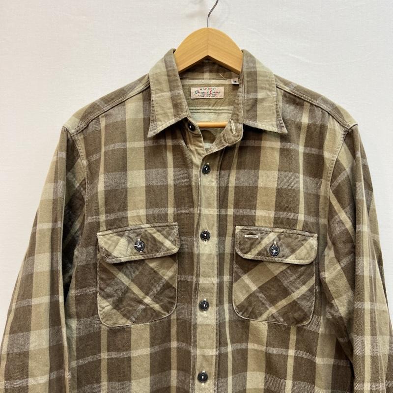 シュガーケーン SUGAR CANE シャツ、ブラウス 長袖 SC27437 6.2oz TWILL CHECK WORK SHIRT ワークチェックシャツ M 茶 / ブラウン / brown メンズ USED 古着 中古 50162747