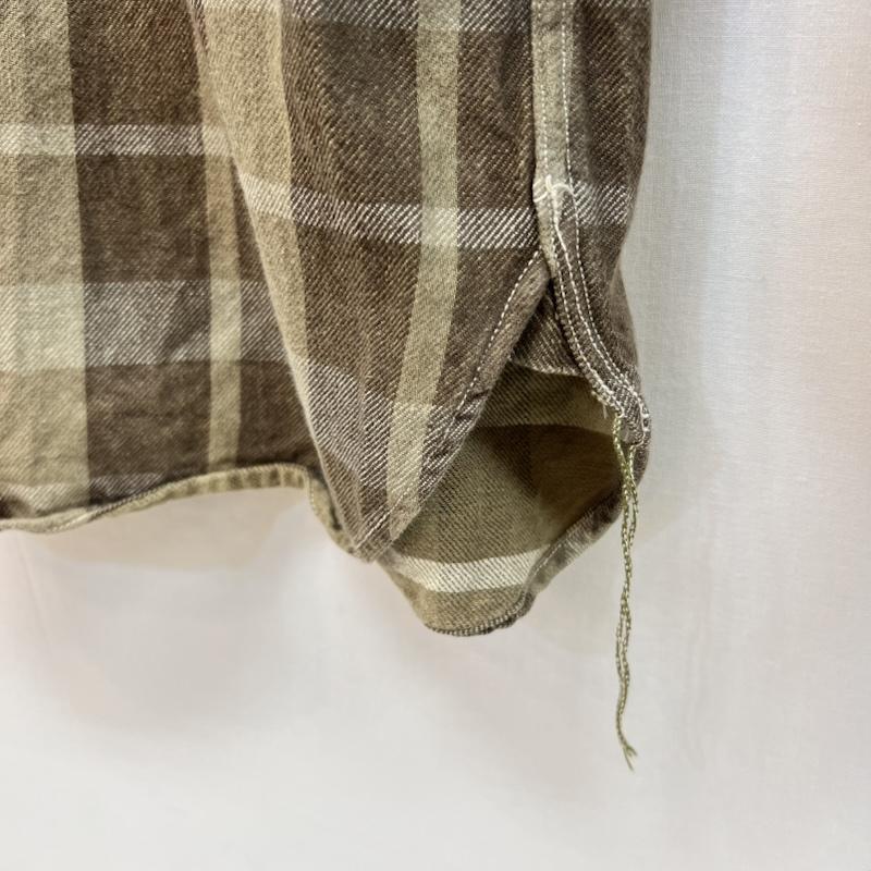 シュガーケーン SUGAR CANE シャツ、ブラウス 長袖 SC27437 6.2oz TWILL CHECK WORK SHIRT ワークチェックシャツ M 茶 / ブラウン / brown メンズ USED 古着 中古 50162747