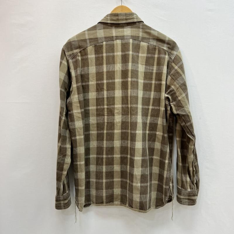 シュガーケーン SUGAR CANE シャツ、ブラウス 長袖 SC27437 6.2oz TWILL CHECK WORK SHIRT ワークチェックシャツ M 茶 / ブラウン / brown メンズ USED 古着 中古 50162747