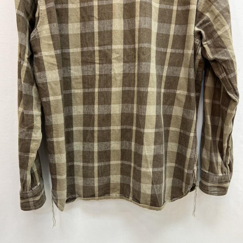 シュガーケーン SUGAR CANE シャツ、ブラウス 長袖 SC27437 6.2oz TWILL CHECK WORK SHIRT ワークチェックシャツ M 茶 / ブラウン / brown メンズ USED 古着 中古 50162747