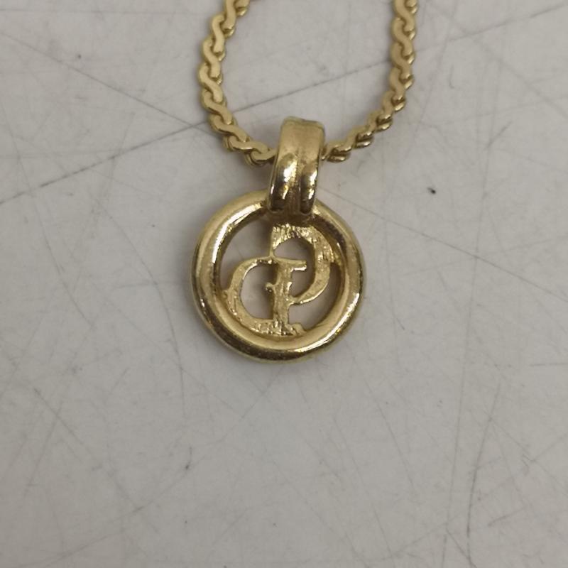 クリスチャンディオール Christian Dior アクセサリー ネックレス、ペンダント CD ロゴ サークル ゴールド ネックレス メッキ - レディース USED 古着 中古 50162749