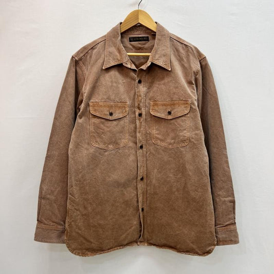 フルカウント FULLCOUNT シャツ、ブラウス 長袖 4076 Old Japanese Twill Work Shirt 雲斎織 ワークシャツ 42 茶 / ブラウン / brown メンズ USED 古着 中古 50162751