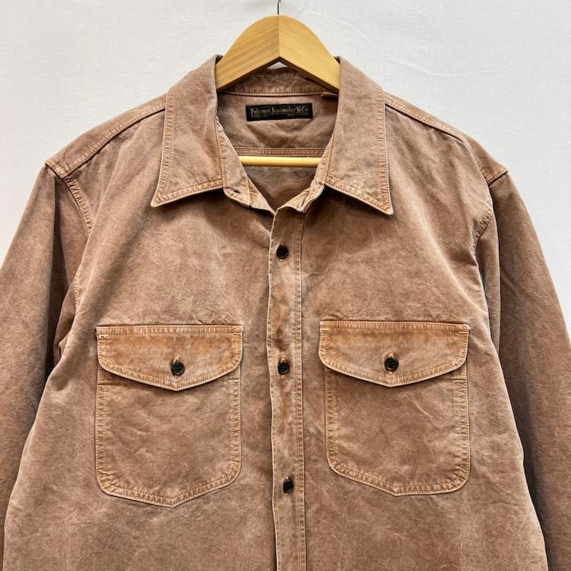 フルカウント FULLCOUNT シャツ、ブラウス 長袖 4076 Old Japanese Twill Work Shirt 雲斎織 ワークシャツ 42 茶 / ブラウン / brown メンズ USED 古着 中古 50162751