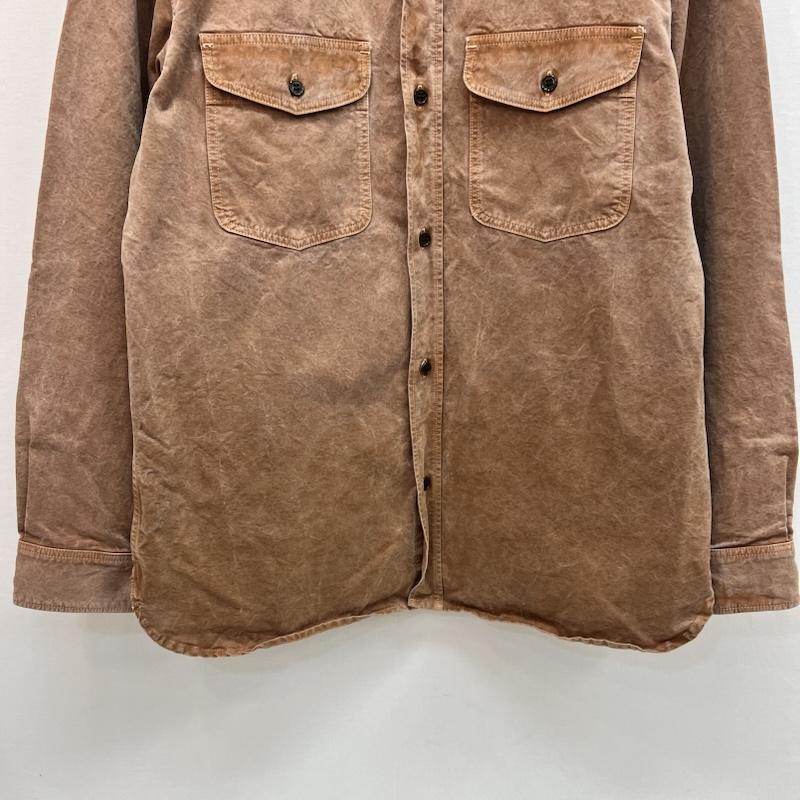 フルカウント FULLCOUNT シャツ、ブラウス 長袖 4076 Old Japanese Twill Work Shirt 雲斎織 ワークシャツ 42 茶 / ブラウン / brown メンズ USED 古着 中古 50162751