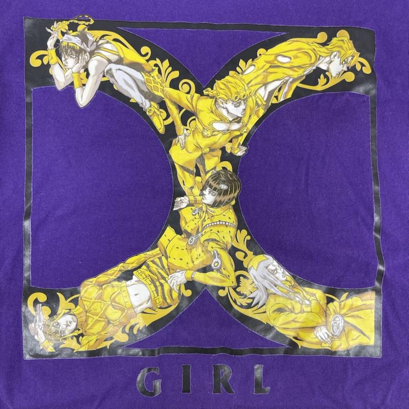 エックスガール X-girl Tシャツ 半袖 ジョジョの奇妙な冒険 コラボ プリント 限定 半袖 Tシャツ L 紫 / パープル / purple レディース USED 古着 中古 50162759