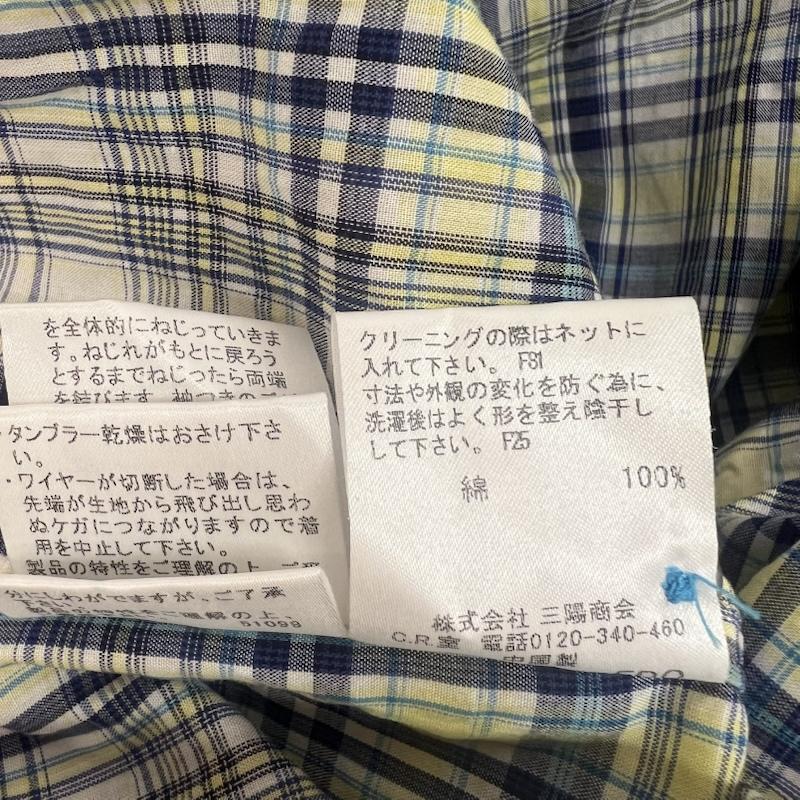 バーバリーブラックレーベル BURBERRY BLACK LABEL シャツ、ブラウス 半袖 ワイヤー入り 半袖 チェックシャツ y2k 2 青 / ブルー / blue X 黄 / イエロー / yellow X 白 / ホワイト / white メンズ USED 古着 中古 50162761