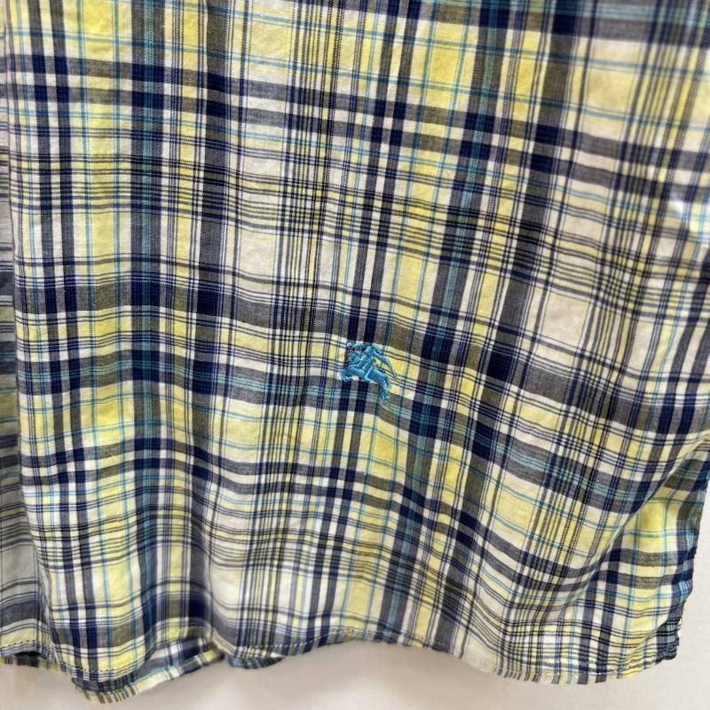 バーバリーブラックレーベル BURBERRY BLACK LABEL シャツ、ブラウス 半袖 ワイヤー入り 半袖 チェックシャツ y2k 2 青 / ブルー / blue X 黄 / イエロー / yellow X 白 / ホワイト / white メンズ USED 古着 中古 50162761