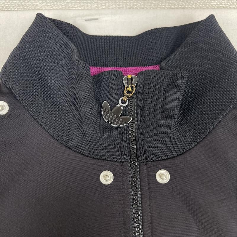 アディダス adidas ジャケット、上着 ジャンパー、ブルゾン 90s ヴィンテージ トレフォイル ロゴ 刺繍 トラック ジャケット 黒 / ブラック / black メンズ USED 古着 中古 50162763