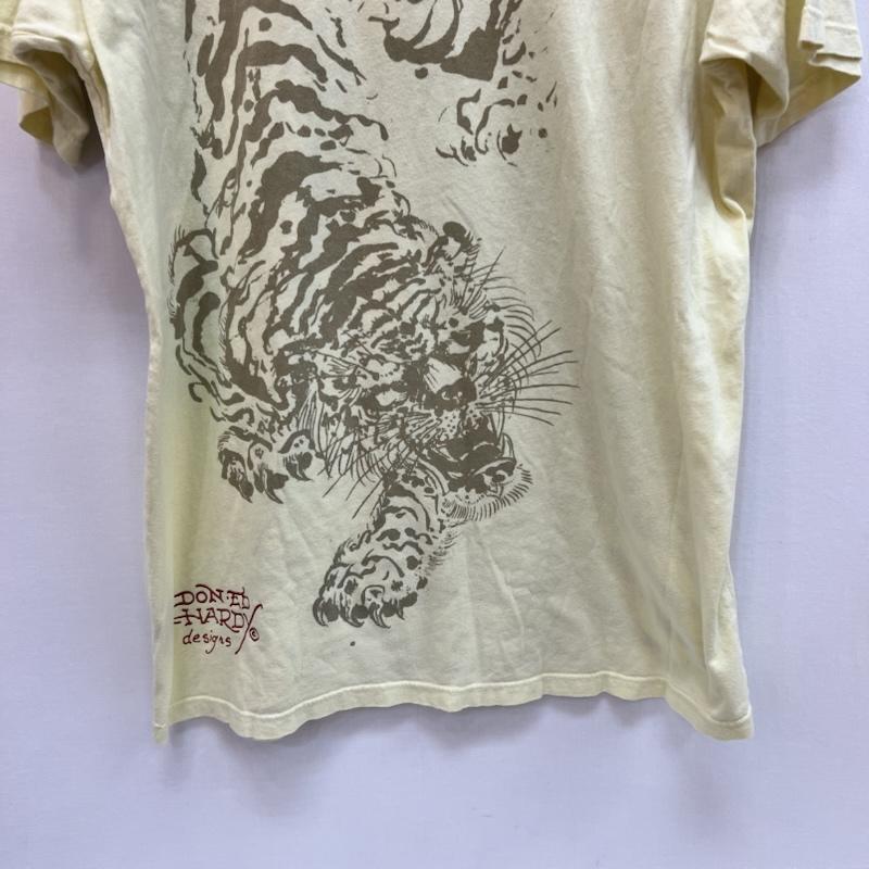 エドハーディー Ed Hardy Tシャツ 半袖 タイガー スカル Tシャツ y2k L 黄 / イエロー / yellow メンズ USED 古着 中古 50162777