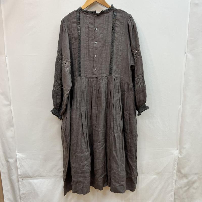 ツハルバイサマンサモスモス TSUHARU by Samansa Mos2 ワンピース ロングスカート リネン レース ワンピース チャコール FREE レディース USED 古着 中古 50162787