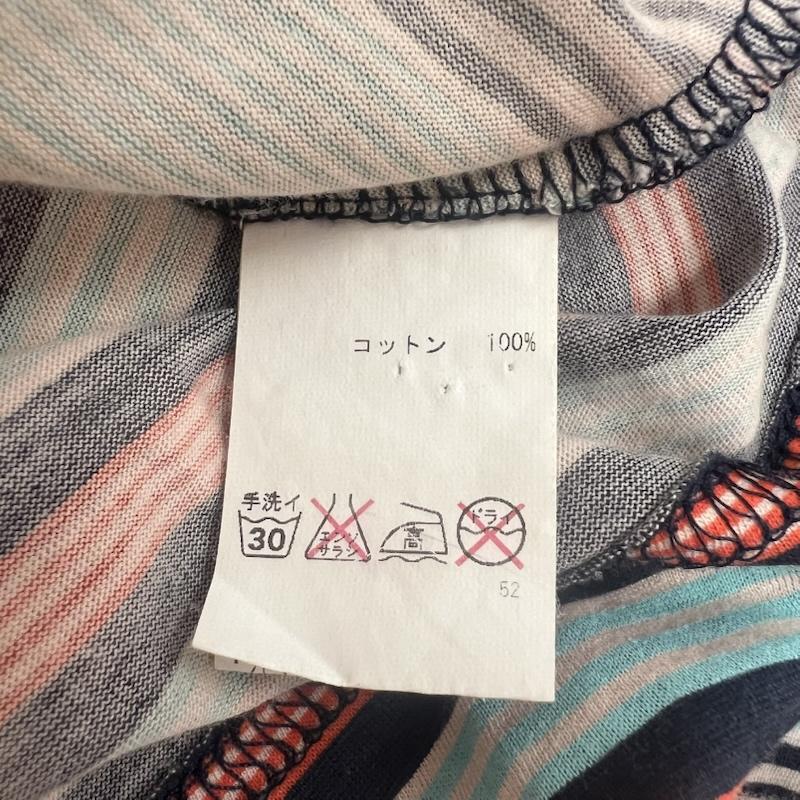 トリーバーチ TORY BURCH ポロシャツ 半袖 ロゴボタン マルチボーダー ポロシャツ y2k XS レディース USED 古着 中古 50162796