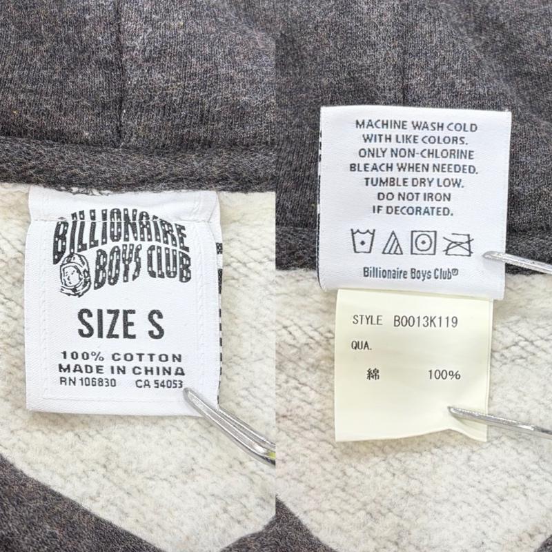 ビリオネア・ボーイズ・クラブ BILLIONAIRE BOYS CLUB パーカー 長袖 プリント パーカー フーディー 裏起毛 S プリント チャコールグレー / チャコールグレー / X 金 / ゴールド / gold color メンズ USED 古着 中古 50162813