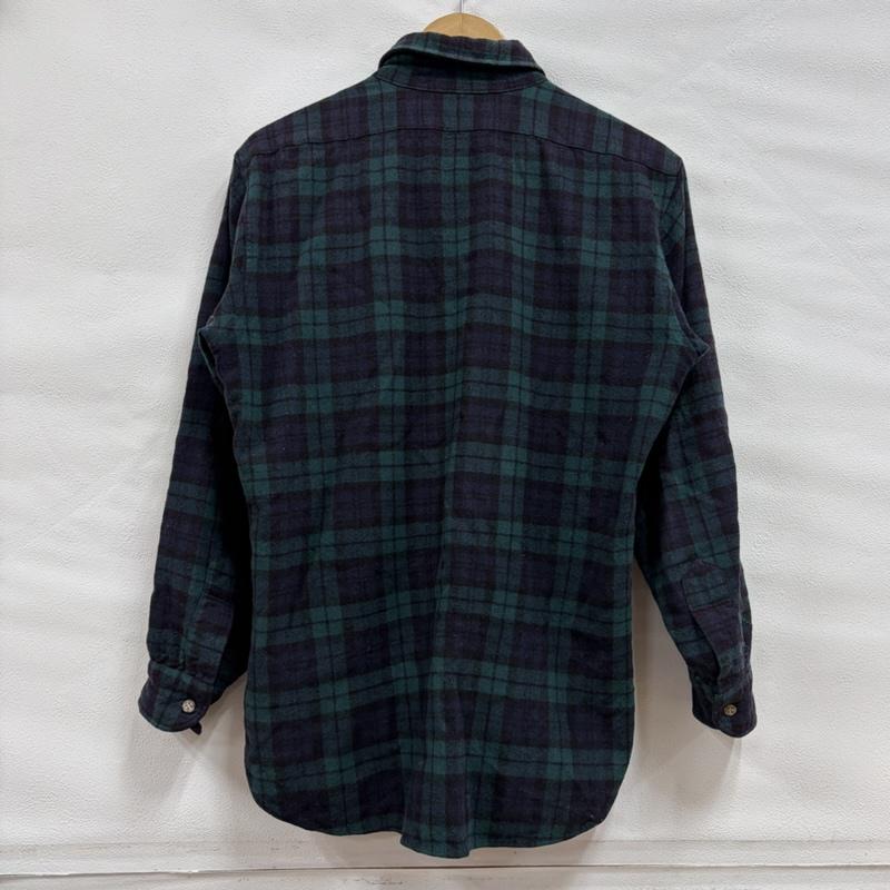 ペンドルトン PENDLETON シャツ、ブラウス 長袖 USA製 ヴィンテージ 長袖 ウール チェックシャツ ネルシャツ M チェック 緑 / グリーン / green X 紺 / ネイビー / navy メンズ USED 古着 中古 50162817