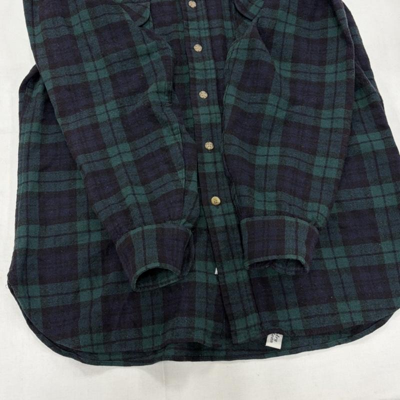 ペンドルトン PENDLETON シャツ、ブラウス 長袖 USA製 ヴィンテージ 長袖 ウール チェックシャツ ネルシャツ M チェック 緑 / グリーン / green X 紺 / ネイビー / navy メンズ USED 古着 中古 50162817
