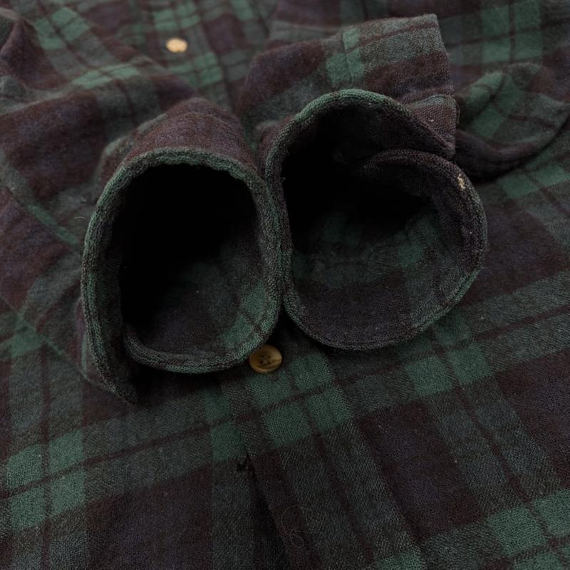 ペンドルトン PENDLETON シャツ、ブラウス 長袖 USA製 ヴィンテージ 長袖 ウール チェックシャツ ネルシャツ M チェック 緑 / グリーン / green X 紺 / ネイビー / navy メンズ USED 古着 中古 50162817