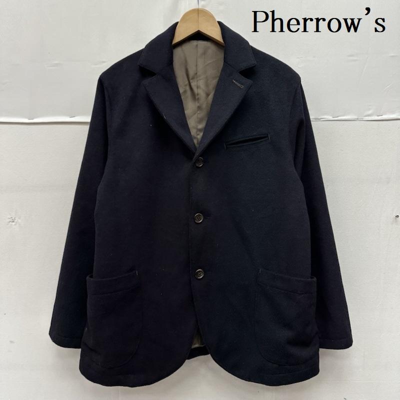 フェローズ Pherrow s ジャケット、上着 ジャケット、ブレザー ウール サック コート 3B ジャケット 21W-PWSC1 M 紺 / ネイビー / navy メンズ USED 古着 中古 50162829