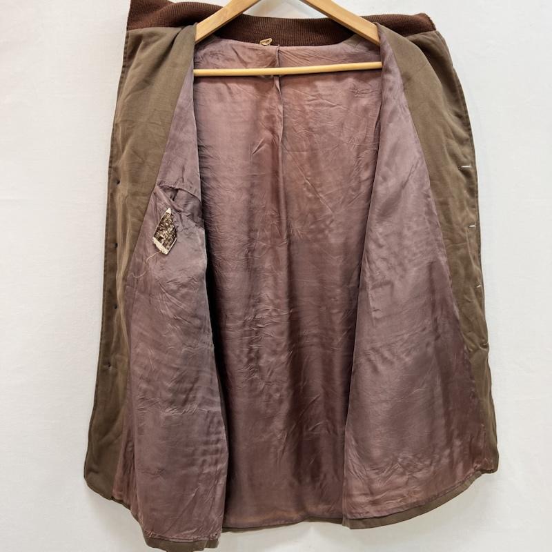 ヴィンテージ VINTAGE ジャケット、上着 ジャンパー、ブルゾン Maurice Holman 50s-60s ギャバジン ロングジャケット 38 茶 / ブラウン / brown メンズ USED 古着 中古 50162833
