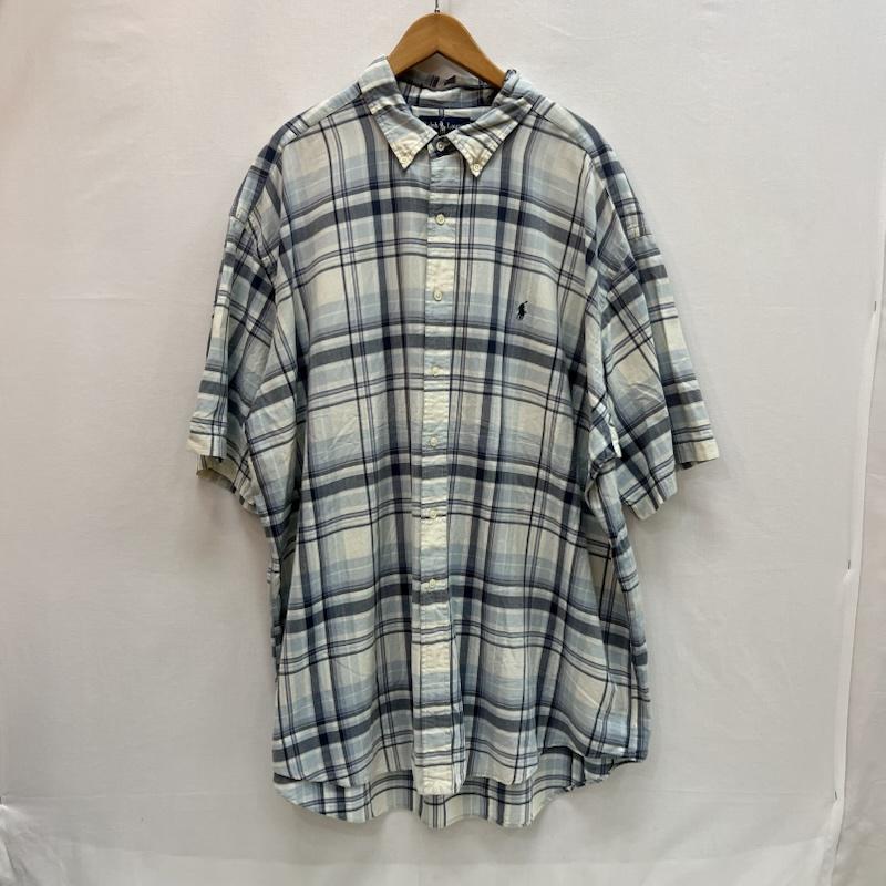 ラルフローレン RALPHLAUREN シャツ、ブラウス 半袖 BLAKE チェック ボタンダウンシャツ XXL 青 / ブルー / blue メンズ USED 古着 中古 50162841