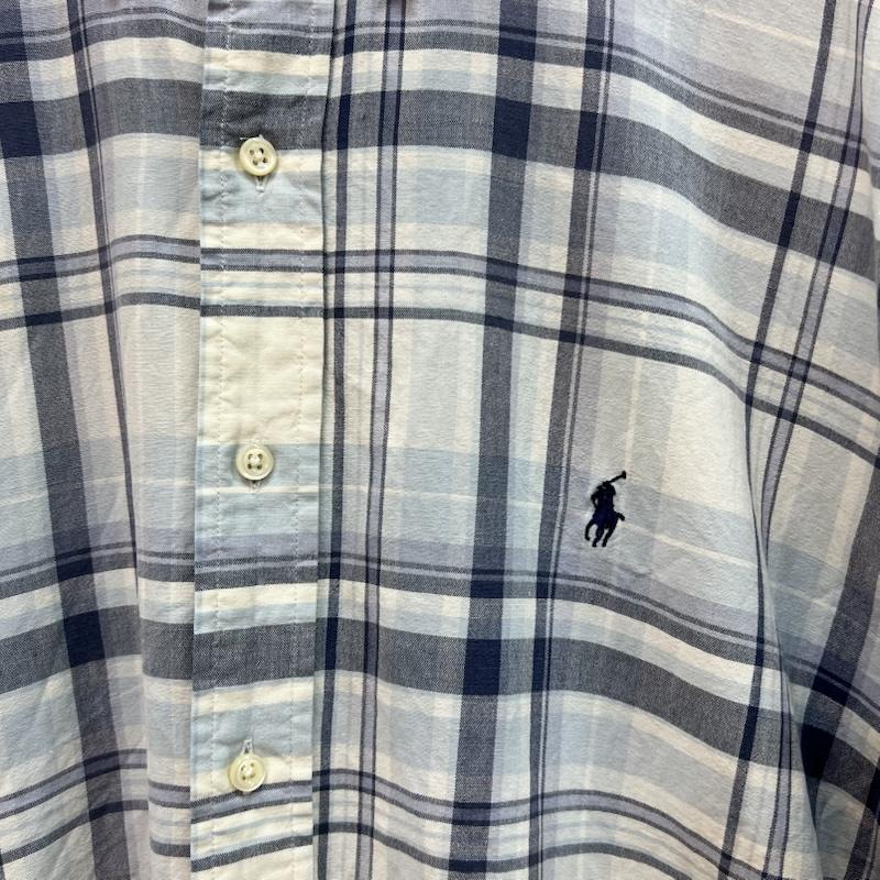 ラルフローレン RALPHLAUREN シャツ、ブラウス 半袖 BLAKE チェック ボタンダウンシャツ XXL 青 / ブルー / blue メンズ USED 古着 中古 50162841