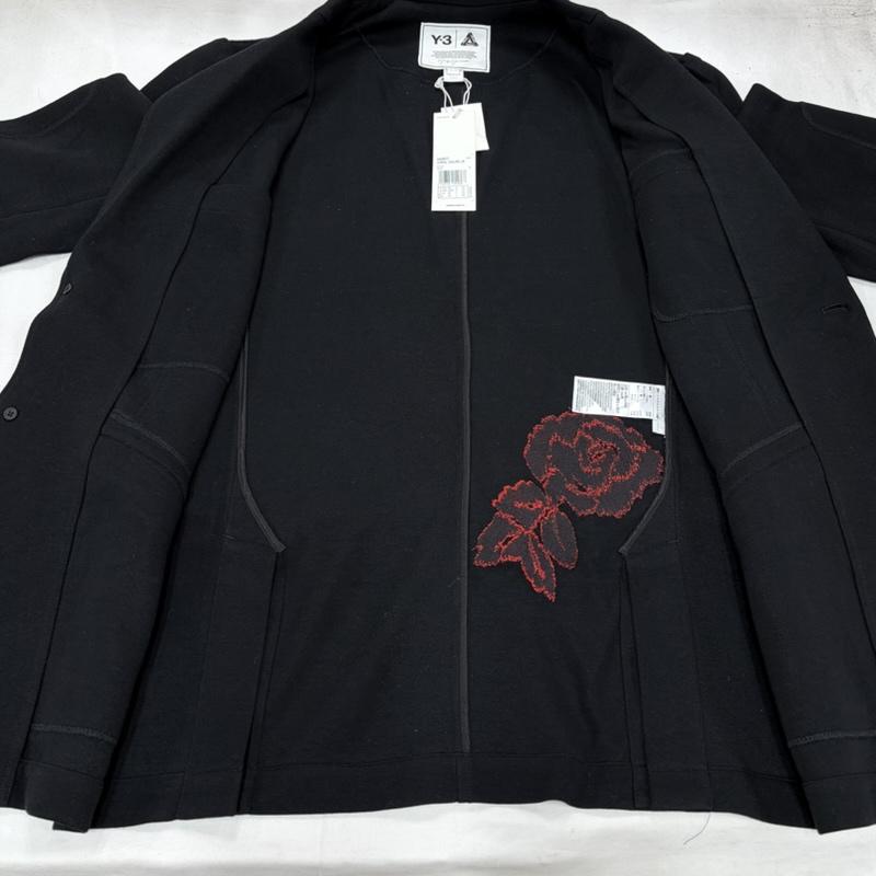ワイスリー Y-3 ジャケット、上着 ジャケット、ブレザー 22AW PALACE パレス コラボ ソフト テーラード ジャケット バラ 刺繍 20周年記念 ヨウジヤマモト yohji yamamoto XS ワンポイント X 刺繍 黒 / ブラック / black X 赤 / レッド / red メンズ USED 古着 中古 50162843